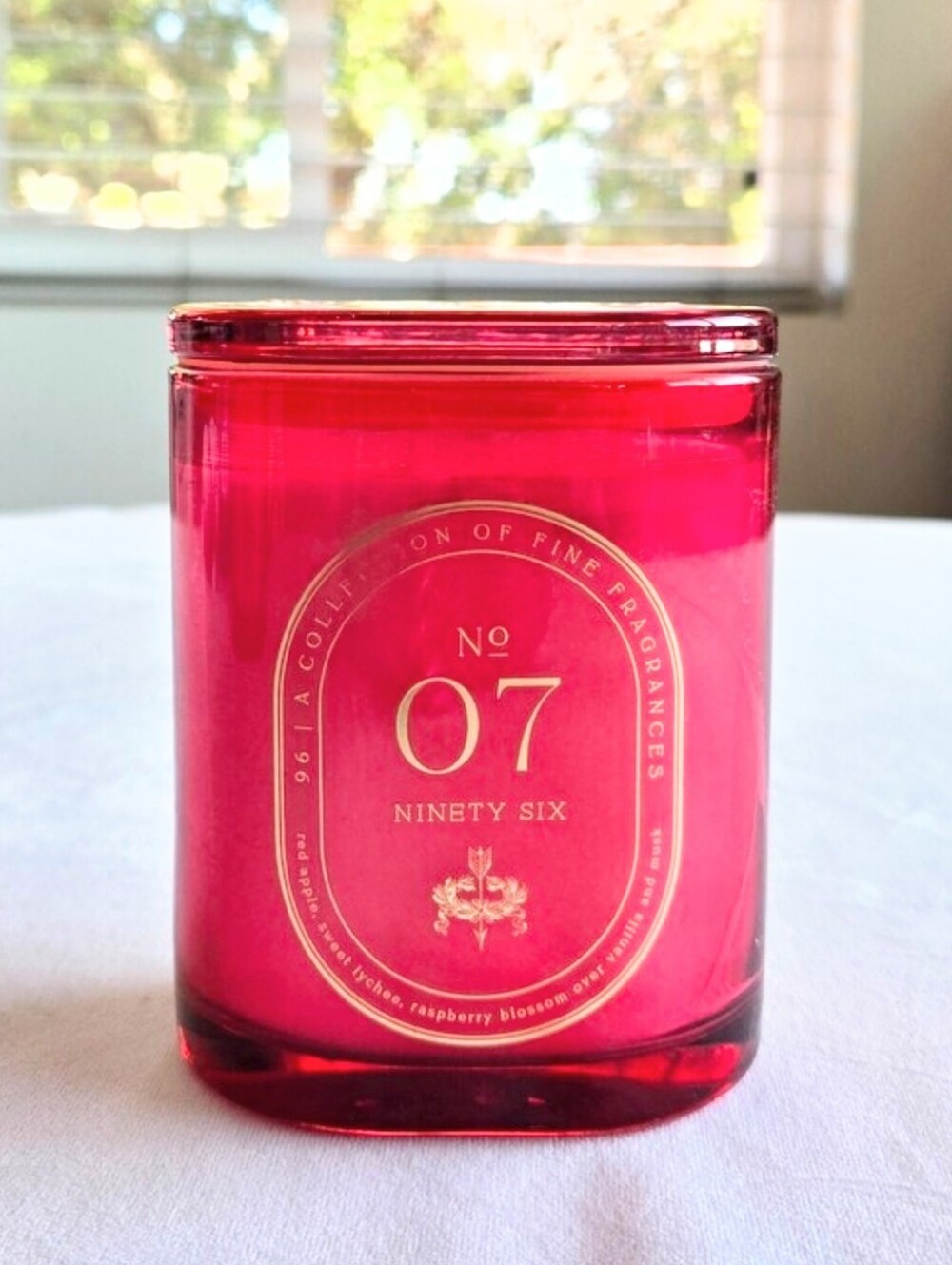 Ninety Six No.7 Scented Jar Candle Apple Lychee Raspberry Vanilla Musk 10.1oz